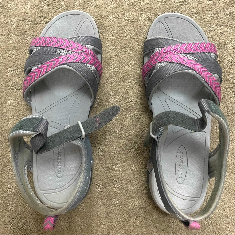 Pink & Gray Croft and Barrow size 10 sandals